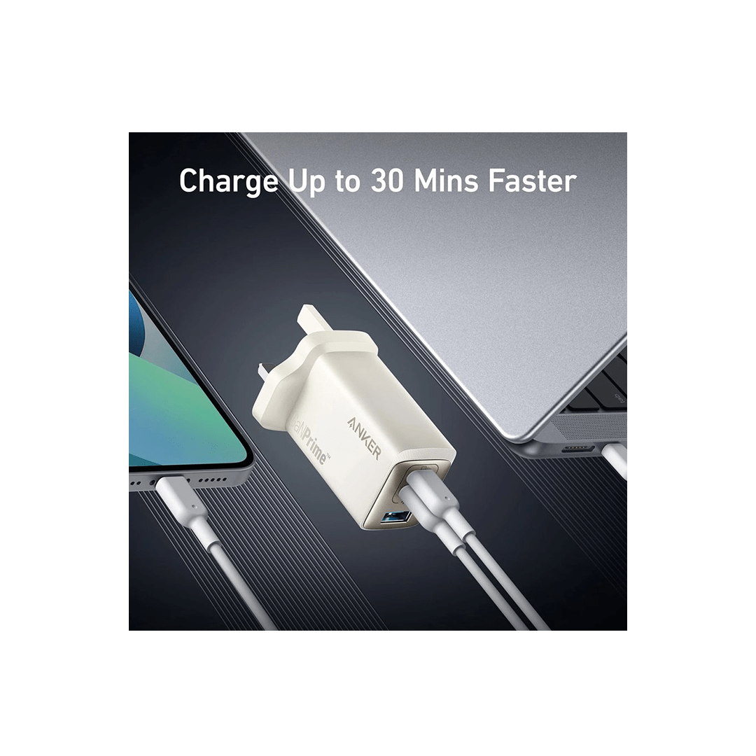 Anker Wall Charger GaNPrime 65W 3 Ports - Gold in Qatar Anker Wall Charger GaNPrime 65W 3 Ports - Gold in Qatar